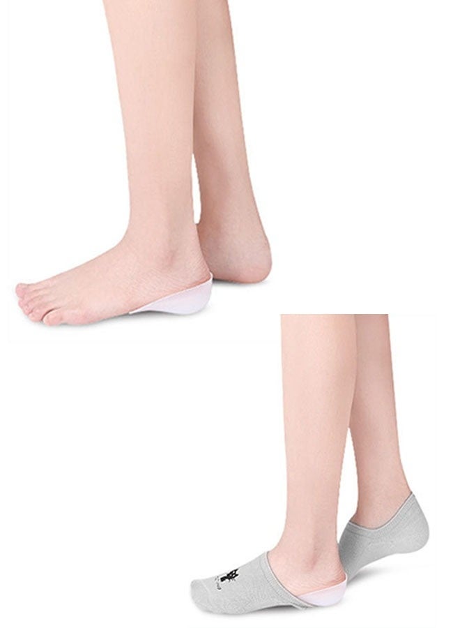 3-Pairs Unisex Invisible Height Increase Insoles, Silicone Heel Protector Shoe Lift Heel Pads Height Increase Insole In Socks (2cm&2.5cm&3cm) - Image 5
