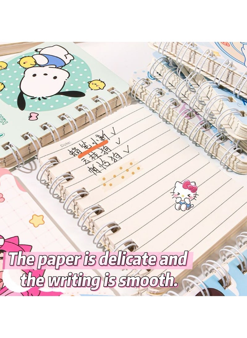 4 Piece Loose Leaf Notebook Set,80 Sheet A7 Spiral Journal Mini Pocket Notebook（Kuromi） - Image 2