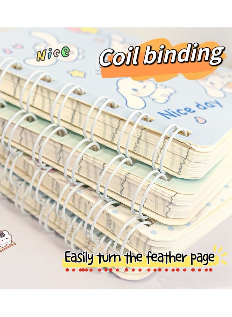 4 Piece Loose Leaf Notebook Set,80 Sheet A7 Spiral Journal Mini Pocket Notebook（Kuromi） - Image 5