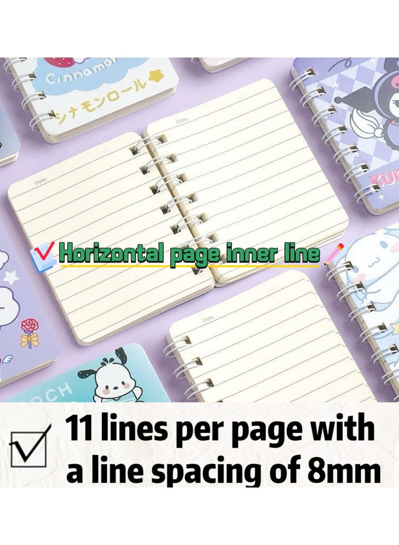 4 Piece Loose Leaf Notebook Set,80 Sheet A7 Spiral Journal Mini Pocket Notebook（Kuromi） - Image 3