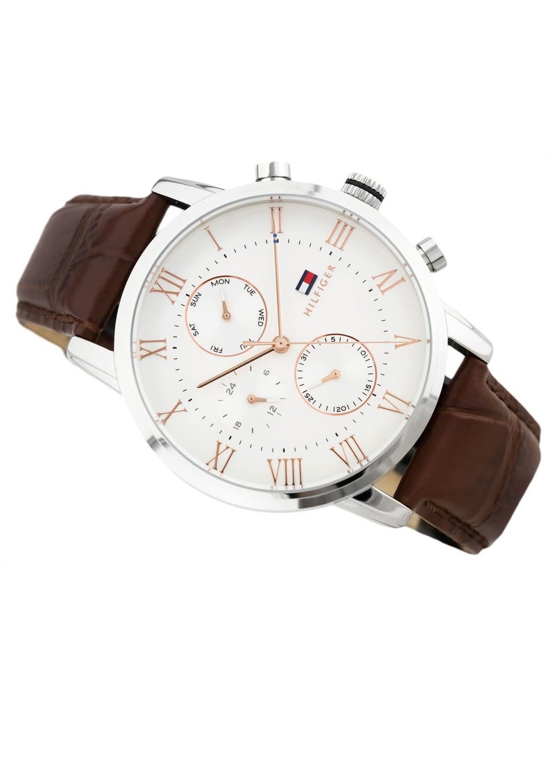 TOMMY HILFIGER - TOMMY HILFIGER Men’s Leather Analog Buckle Watch 1791400 - Image 1