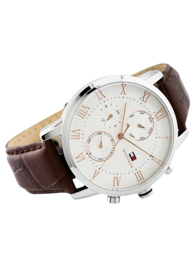 TOMMY HILFIGER - TOMMY HILFIGER Men’s Leather Analog Buckle Watch 1791400 - Image 1