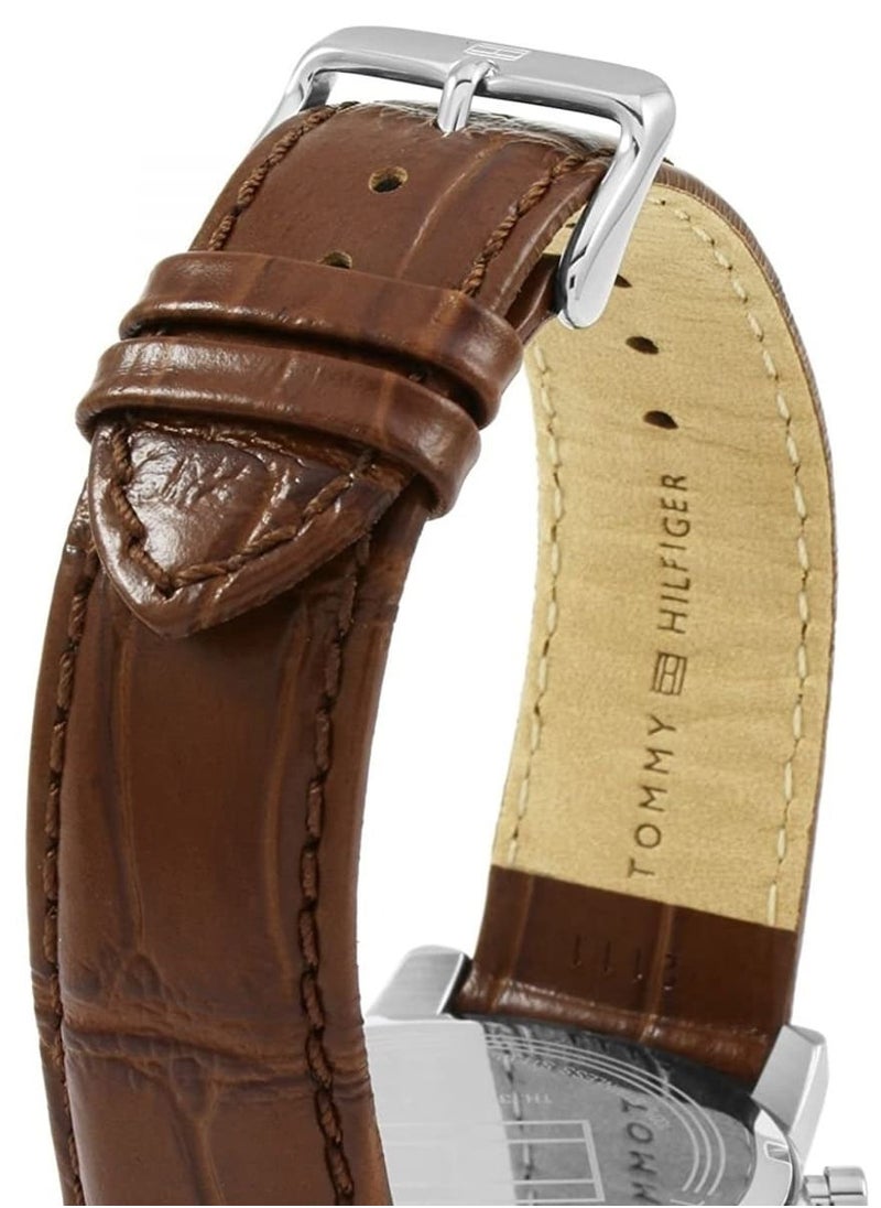 TOMMY HILFIGER - TOMMY HILFIGER Men’s Leather Analog Buckle Watch 1791400 - Image 1