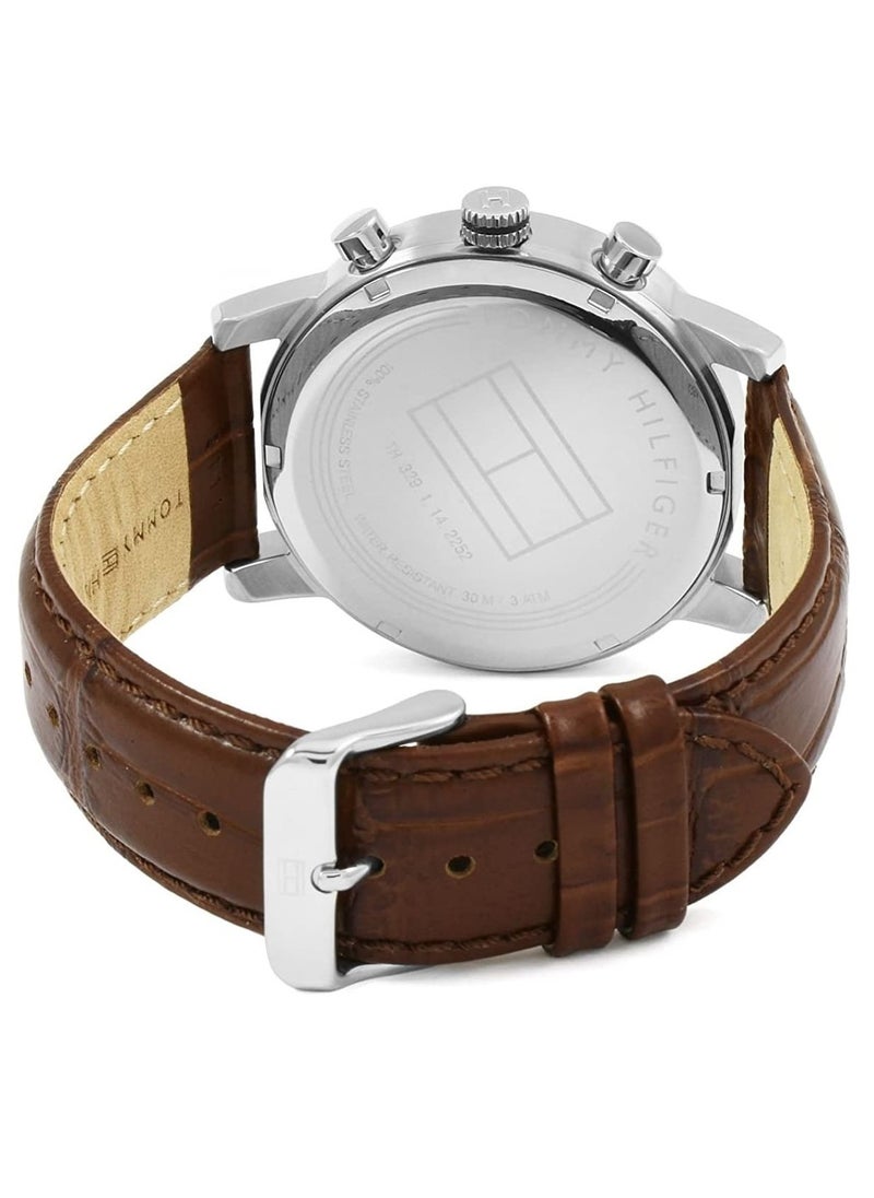 TOMMY HILFIGER - TOMMY HILFIGER Men’s Leather Analog Buckle Watch 1791400 - Image 1