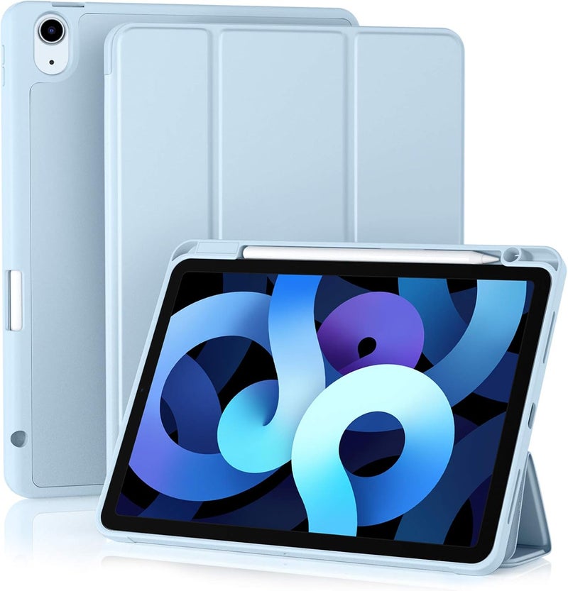 Akkerds Compatible with iPad Air 11 Inch Case 7th/6th Generation (M3/M2) 2025/2024, for iPad Air 5th/4th Generation Case 10.9 Inch 2022/2020 with Pencil Holder[Auto Sleep/Wake], Sky Blue - Image 1