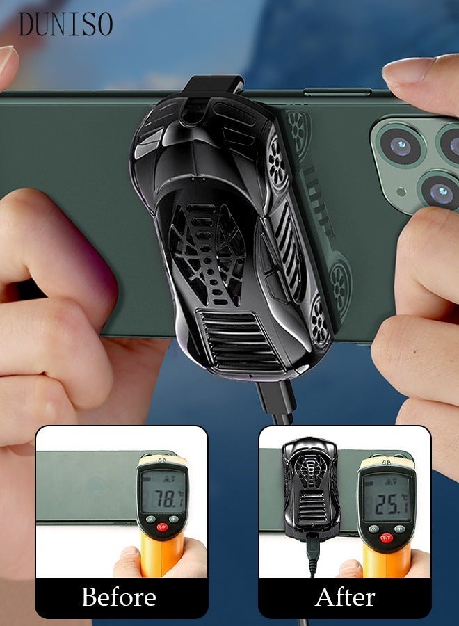 DUNISO Phone Cooler for Live Streaming and Gaming, Fast Phone Cooling Fan with Universal Clamp, Low Noice Cellphone Radiator for Mobile Gaming TikTok Live Strea, Fit All Types of iPhone Android Smartphones - Image 5