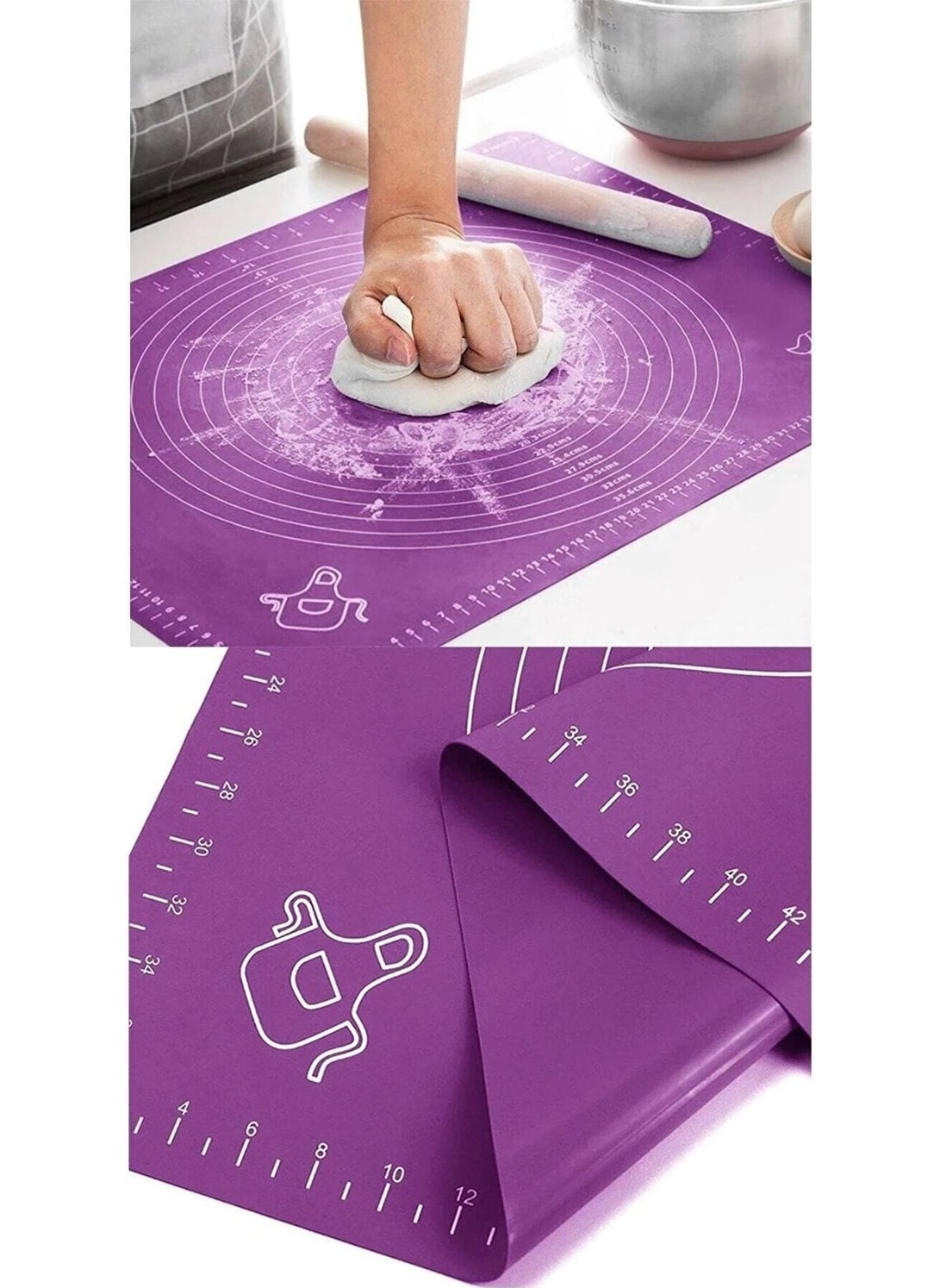 Silicone Dough Rolling Mat 40*60 cm Large Size Purple - pzsku/ZF77104D851BB4E476D07Z/45/_/1728051738/e86a9f3f-3105-4e00-81e5-0a176f141be1