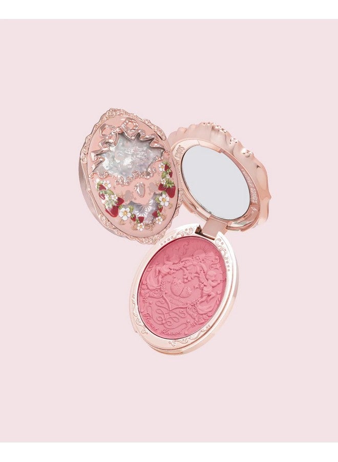 فلاور نوز أحمر خدود منقوش بنقشة الفراولة روكوكو من فلاور نوز، لمسة نهائية وردية غير لامعة، أحمر خدود قابل للبناء والدمج للخدود، ناعم ويدوم طويلاً للفتيات والنساء (05 بيري ماري، 5 غرام) - Image 1