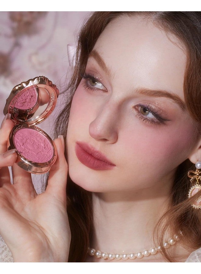 فلاور نوز أحمر خدود منقوش بنقشة الفراولة روكوكو من فلاور نوز، لمسة نهائية وردية غير لامعة، أحمر خدود قابل للبناء والدمج للخدود، ناعم ويدوم طويلاً للفتيات والنساء (05 بيري ماري، 5 غرام) - Image 4