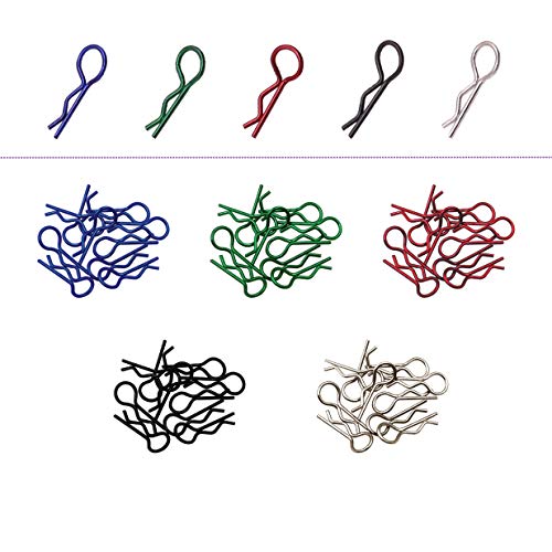 Treehobby 50 PCS Treehobby Universal Bent Springy R Pins RC Car Body Shell Clips for 110 RC Car Truck Buggy Crawler Short Course Replacement Parts - Image 1