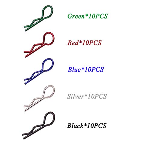 Treehobby 50 PCS Treehobby Universal Bent Springy R Pins RC Car Body Shell Clips for 110 RC Car Truck Buggy Crawler Short Course Replacement Parts - Image 5