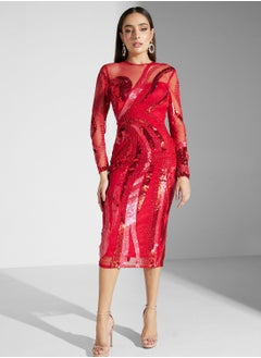 Virgos Lounge Embellished Knitted Dress  - Image 4