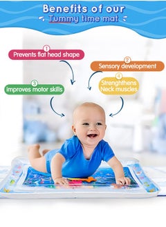 GROIC Inflatable Tummy Time Mat Play Mat Premium Baby Water Mat for Infants Toddlers is Neutral Funny Play Activity Center for Stimulation Growth Sensory Development as Baby Girl Boy Toys  - Image 5