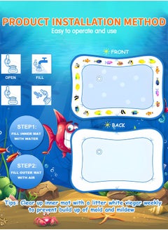 GROIC Inflatable Tummy Time Mat Play Mat Premium Baby Water Mat for Infants Toddlers is Neutral Funny Play Activity Center for Stimulation Growth Sensory Development as Baby Girl Boy Toys  - Image 4