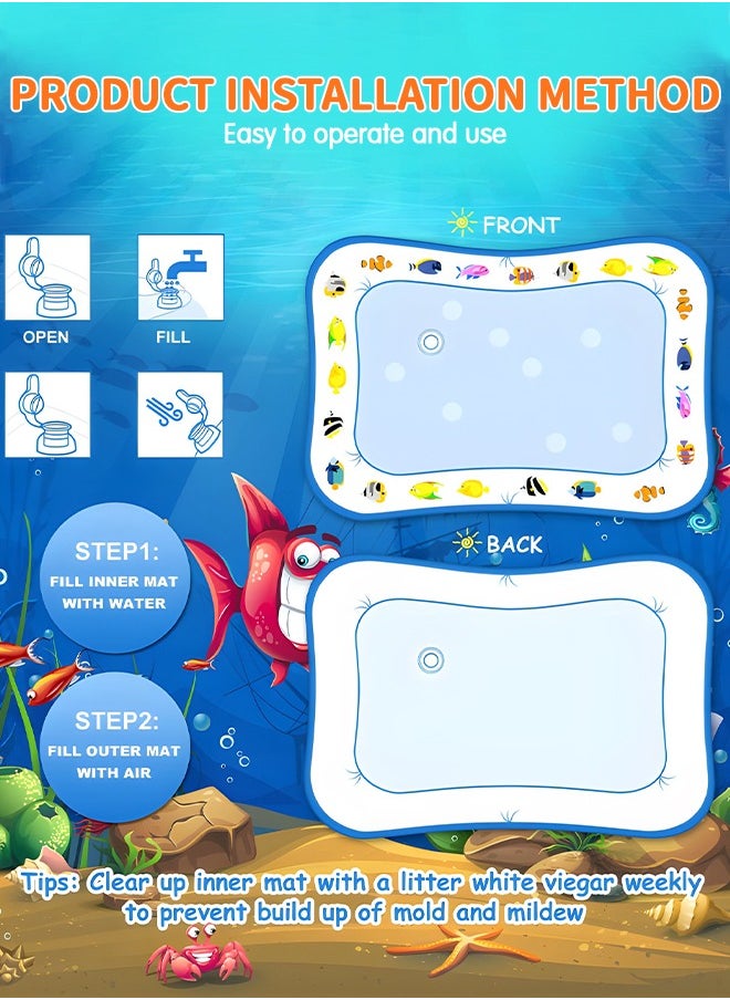 GROIC Inflatable Tummy Time Mat Play Mat Premium Baby Water Mat for Infants Toddlers is Neutral Funny Play Activity Center for Stimulation Growth Sensory Development as Baby Girl Boy Toys  - Image 4