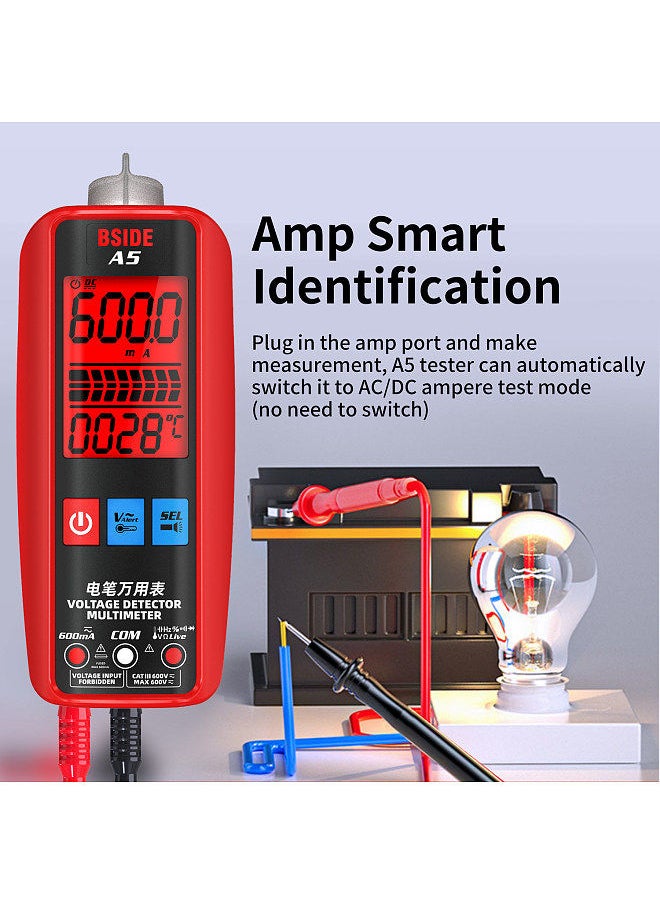 BSIDE Digital Smart Multimeter Measurement Test Meter Temp Detector Multitester 3-Results Display Current Tester VFC V-Alert Live Wire Capacitor Ohm Diode Hz Voltage Meter