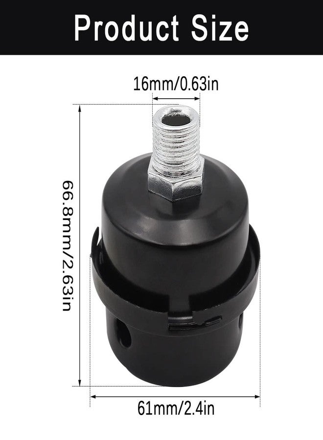 Tnuocke 2 pcs 3/8" Thread Air Compressor Silencer, Air Compressor Intake Filter Sound Muffler Accessories 16mm for generators, blowers, exhaust ports - Image 2