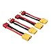 OliRC 4pcs XT60 XT60 to TPlug Style Male Female Connector Adapter with 14awg 5cm WireC184 - Image 3