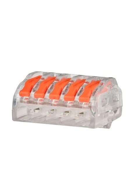 Generic POWER CONNECT 5Lever Releasable Wire Connector SET OF 50 Pcs Spring Force 5Lever Type Wire Connector Type Connector SET OF 50 Pcs  - Image 1