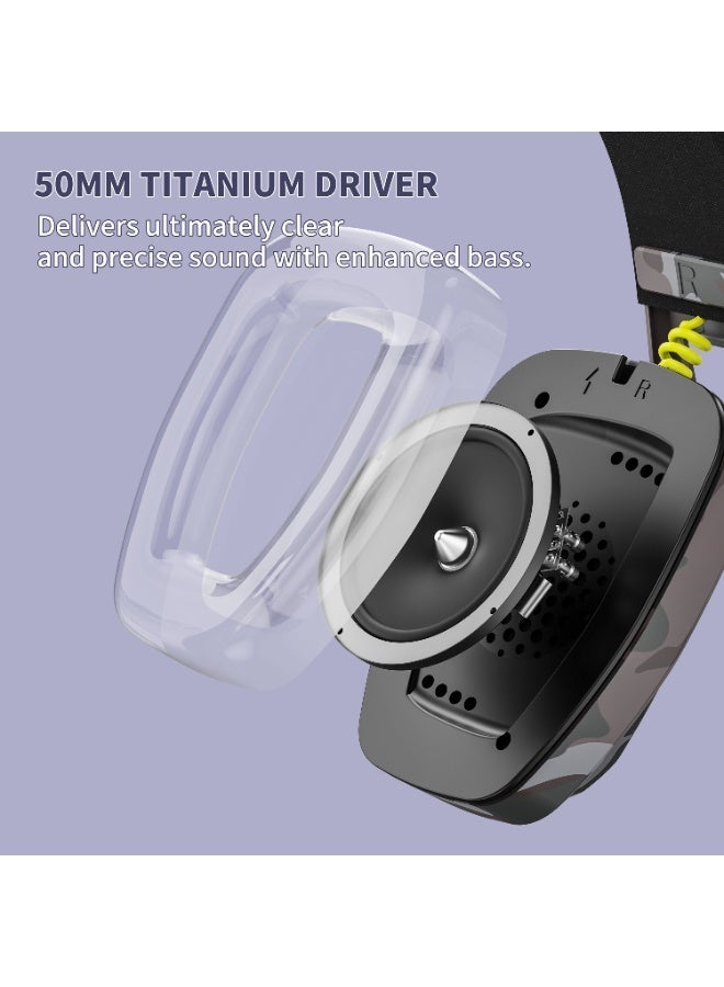 BINNUNE BW06 Bluetooth/Wireless Gaming Headset with Noise Cancelling Mic for PS4, PS5, PC, Mac,Playstation 4 5, Laptop，Computer - Image 5