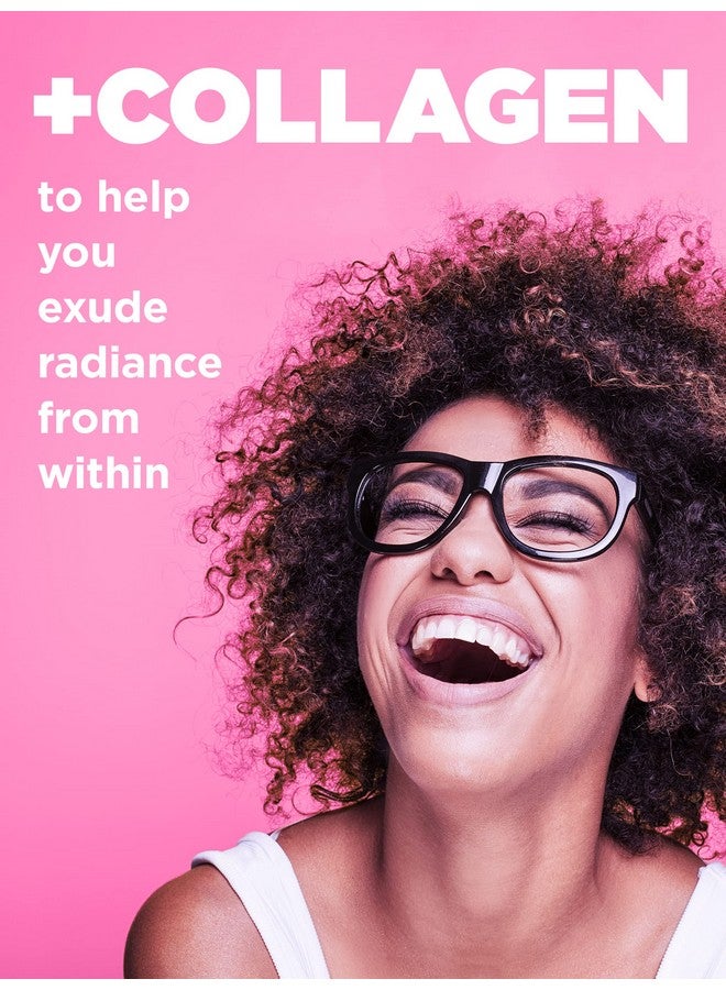 PINK Hair Skin Nails Gummies; 60 Count; Plus Collagen; Nongmo & Gluten Free Vitamins For Women; Strawberry Flavor - Image 5