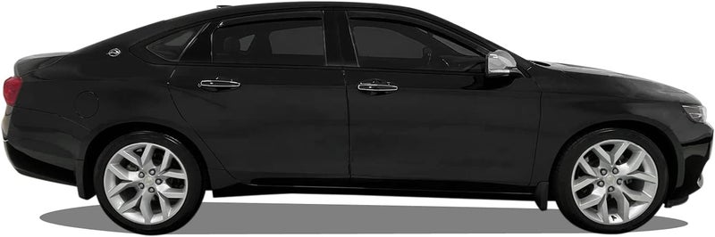 SlickMod Chrome Delete Blackout Vinyl Overlay for 2014-2020 Chevy Impala Window Trim (Gloss Black) - Image 3