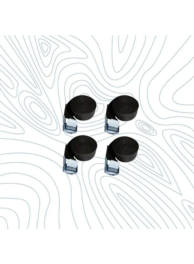 4pcs Black 78 74inch Adjustable Latch Buckle Clamp for Kayak Roof Rack Motorcycle Car Truck Boat Trailer - Image 1