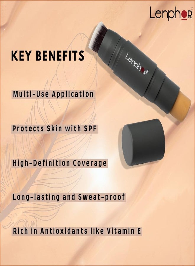 لينفور كريم أساس لينفور المقاوم للماء، يدوم طويلاً، بتغطية كاملة، لون بيج، 8 غرام | كريم أساس بتغطية كاملة للنساء والفتيات - Image 3