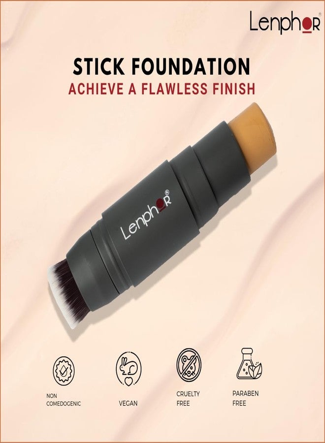 لينفور كريم أساس لينفور المقاوم للماء، يدوم طويلاً، بتغطية كاملة، لون بيج، 8 غرام | كريم أساس بتغطية كاملة للنساء والفتيات - Image 2