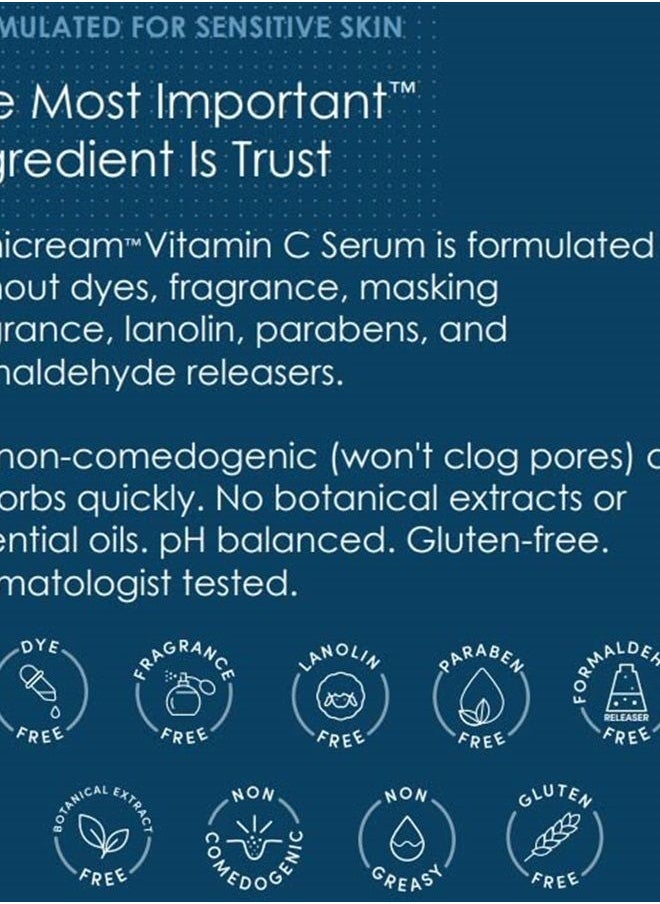 Vanicream - Vitamin C Serum - Free of Dyes, Fragrance, Masking Fragrance, Lanolin, Parabens & Formaldehyde Releasers - For Sensitive Skin - 1.2 Fl Oz - Image 1