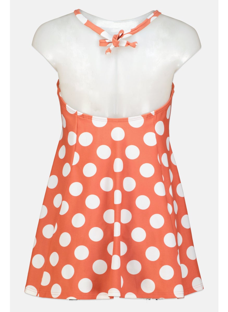 Figleaves Women Polka Dot Padded One Piece Swimsuit, Pink Brown  - Image 2