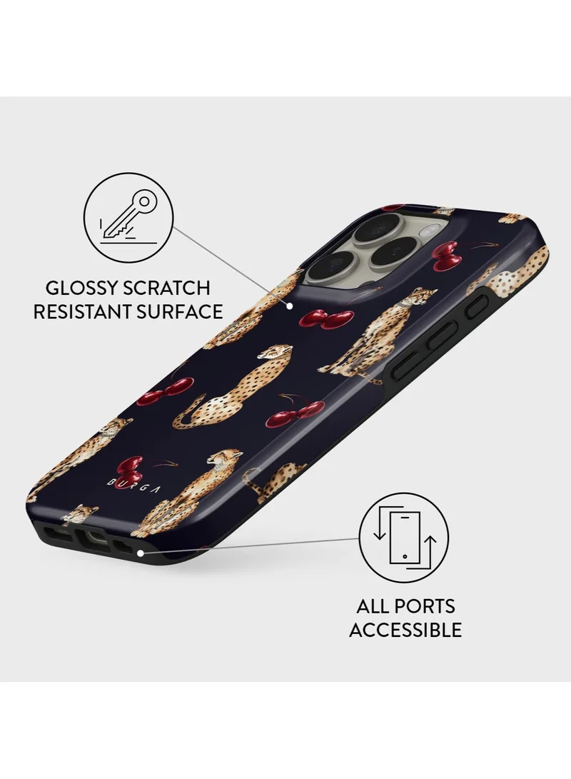 BURGA iPhone 16 Pro Max Case, 2 Piece Hard Shell + TPU Silicone Interior, Shock Absorption, All Port Accessible, Raised Bezel For Screen & Camera Protection, Never Fading HQ Print,Cougar
