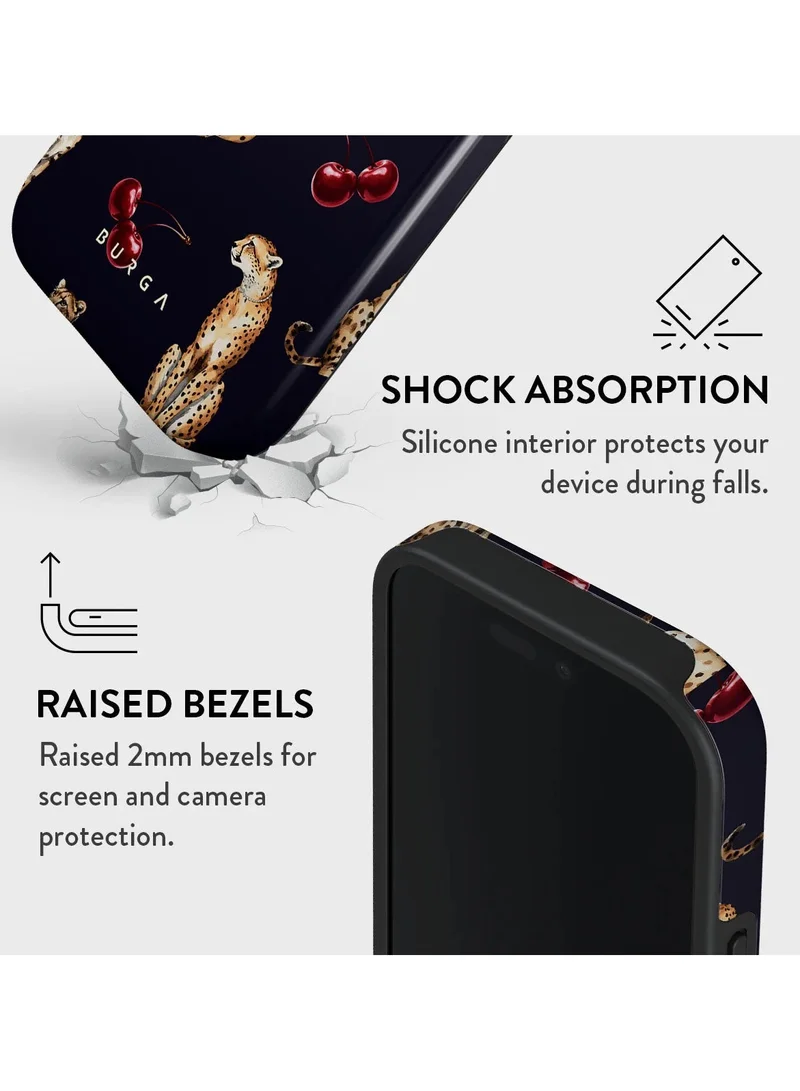 BURGA iPhone 16 Pro Max Case, 2 Piece Hard Shell + TPU Silicone Interior, Shock Absorption, All Port Accessible, Raised Bezel For Screen & Camera Protection, Never Fading HQ Print,Cougar