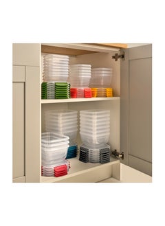 dunya Dunya Lock & Fresh Plastic Food Storage Rectangular Set With Airtight Sealed Cover-BPA Free- (3pieces)-(1800-3000-5000 ml)-Turkey Made-Yellow Color  - Image 4