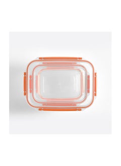 dunya Dunya Lock & Fresh Plastic Food Storage Rectangular Set With Airtight Sealed Cover-BPA Free- (3pieces)-(1800-3000-5000 ml)-Turkey Made-Yellow Color  - Image 2