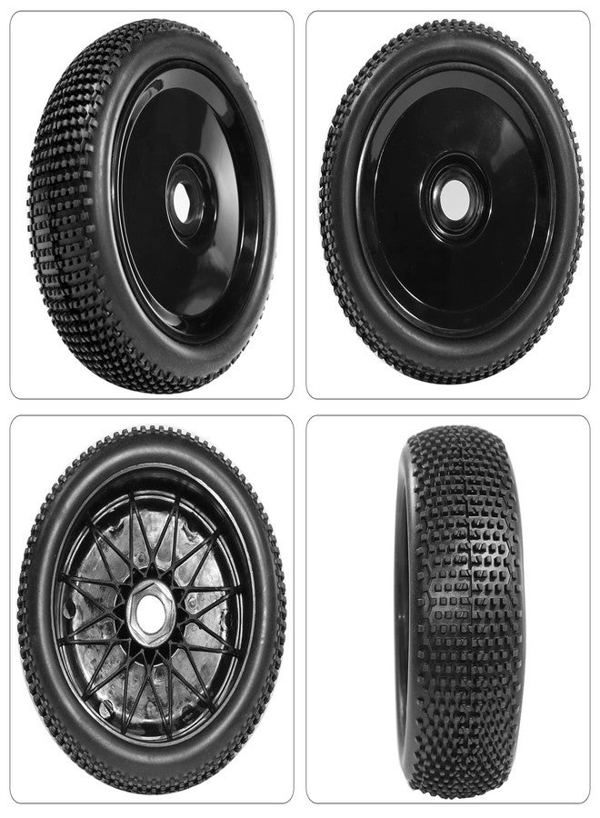 مجموعة عجلات وإطارات RC سداسية الشكل مقاس 17 مم لسيارات Arrma Typhon Talion 6S 3S و Team Losi 8Ight 1/8 RC Buggy، مطلية مسبقًا باللون الأسود، 4 قطع - Image 3