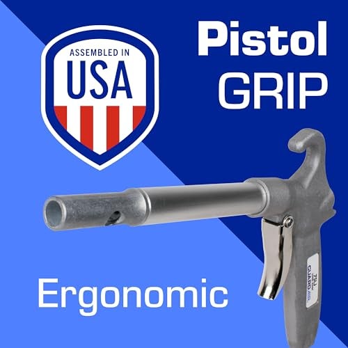 Guardair Long John Safety Air Gun - 18 inch Aluminum Extension, Pistol Style Grip, OSHA Compliant Venturi Nozzle, 1/4 Inch FNPT Inlet (75LJ018AA) - Image 2