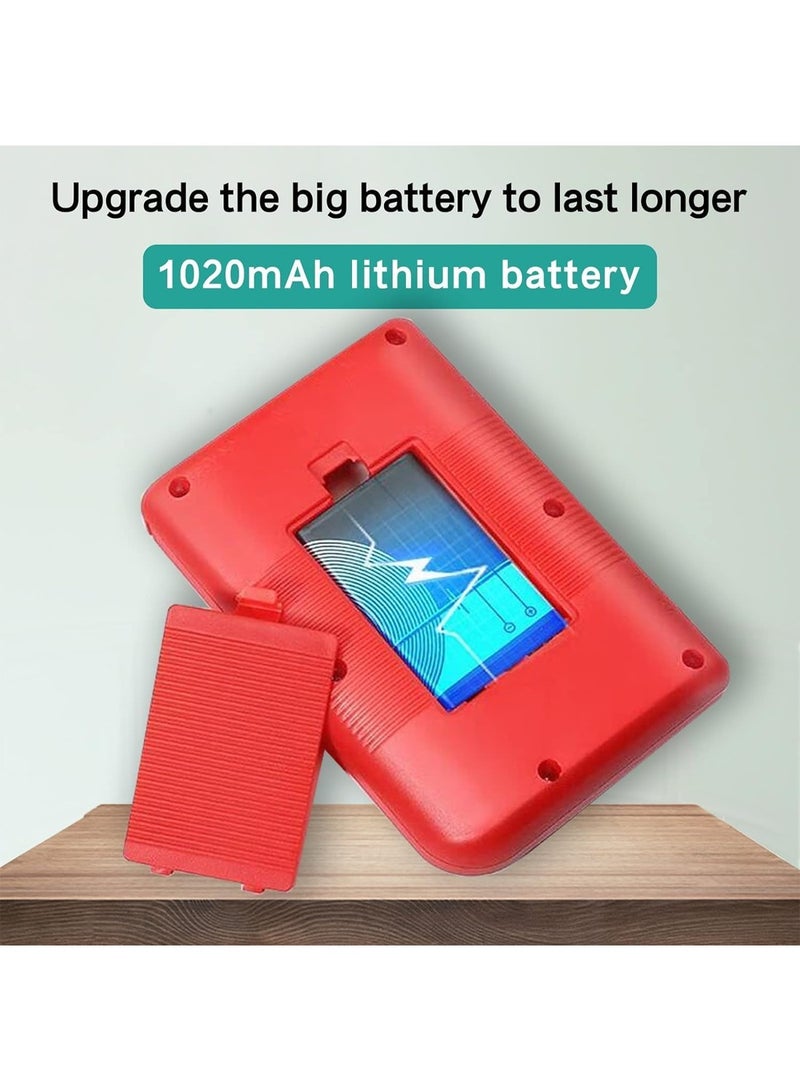 Handheld Game Console, 400 Classic Games, 3-Inch LCD Screen and Additional Controller, Supports Connection to TV and two Players (Red) - Image 5