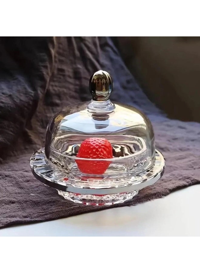 بايبلوس Glass serving set with lids for chocolates luxury 6 pieces elegant hospitality tableware gift daily use - Image 5