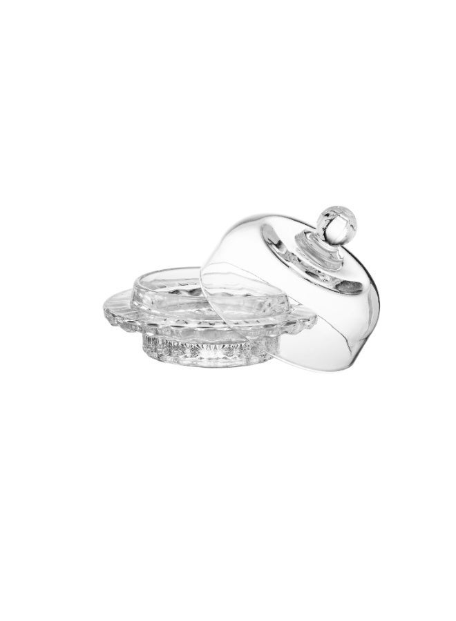 بايبلوس Glass serving set with lids for chocolates luxury 6 pieces elegant hospitality tableware gift daily use - Image 3