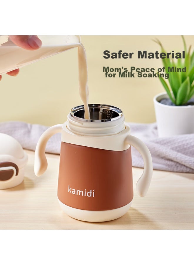 Kamidi Baby Insulated Cup, Small Bottle For Infants, Suitable For 6 Months And Above, 316 Stainless Steel Water Bottle With Straw For 1-3 Years Old - Image 2