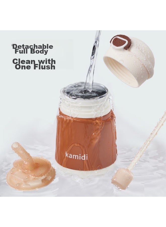 Kamidi Baby Insulated Cup, Small Bottle For Infants, Suitable For 6 Months And Above, 316 Stainless Steel Water Bottle With Straw For 1-3 Years Old - Image 5