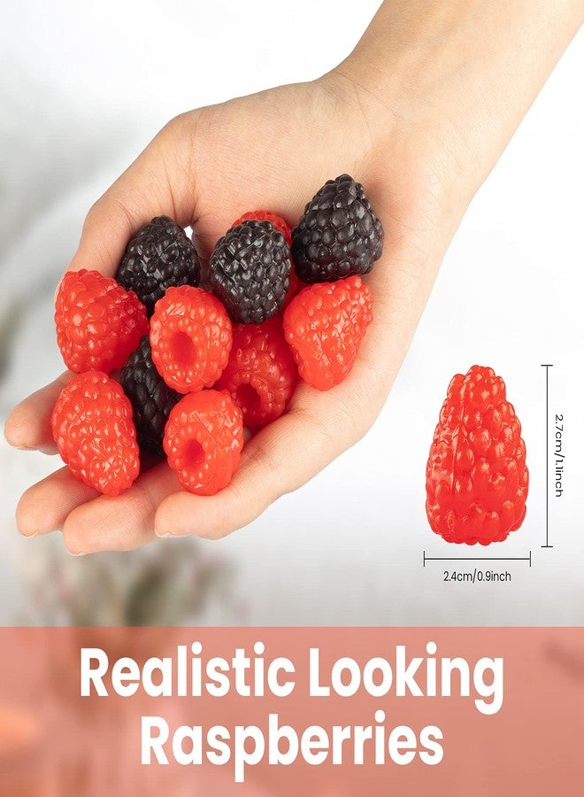 RAYNAG 20pcs Artificial Black Raspberries Lifelike Simulation BlackBerry Ornaments Realistic Fruit Models Photography Props Party Wedding Decoration Accessories - Image 4