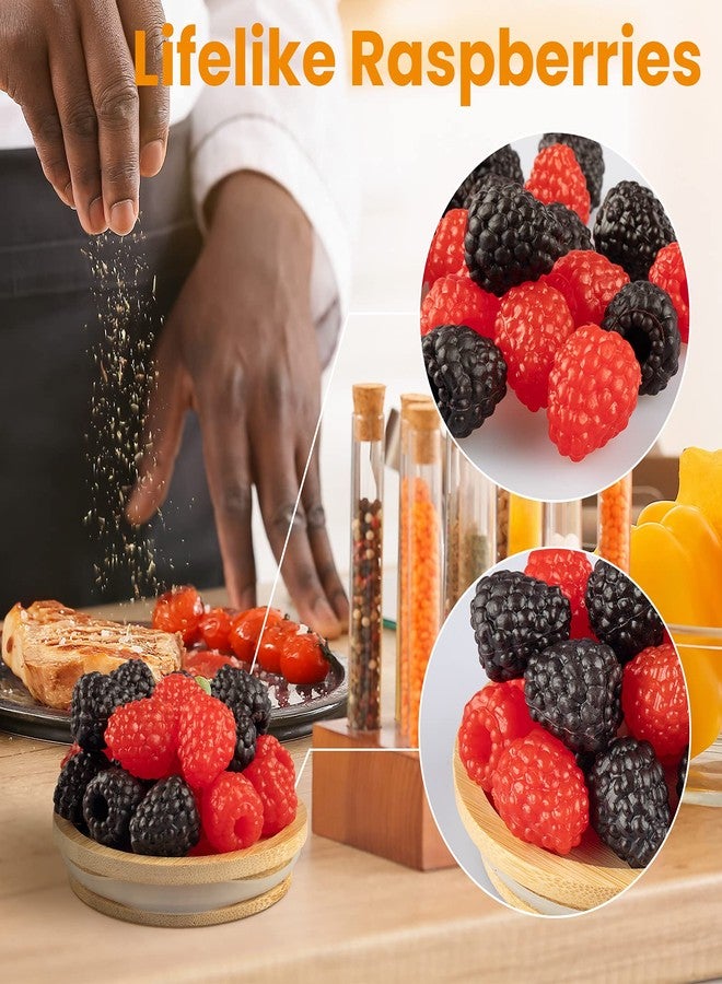 RAYNAG 20pcs Artificial Black Raspberries Lifelike Simulation BlackBerry Ornaments Realistic Fruit Models Photography Props Party Wedding Decoration Accessories - Image 2
