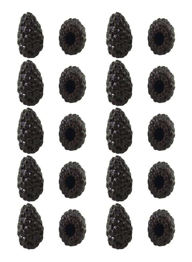 RAYNAG 20pcs Artificial Black Raspberries Lifelike Simulation BlackBerry Ornaments Realistic Fruit Models Photography Props Party Wedding Decoration Accessories - Image 1
