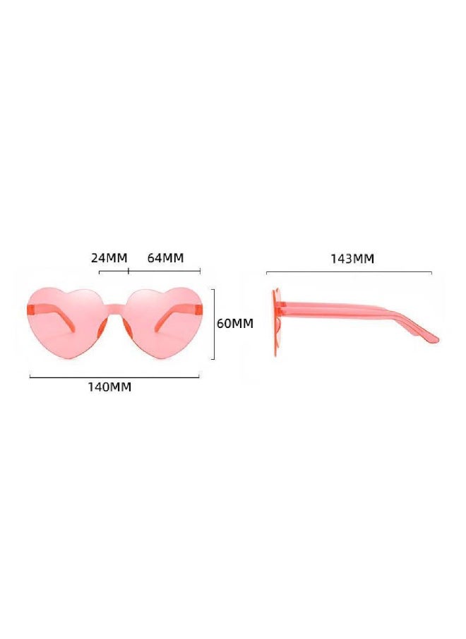 ThePartyPopper - Light Pink Heart Shaped Valentine's Day Eye Glasses Adult Size - Image 1