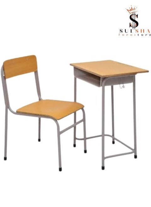Study table chair with metal legs seat student writing chair