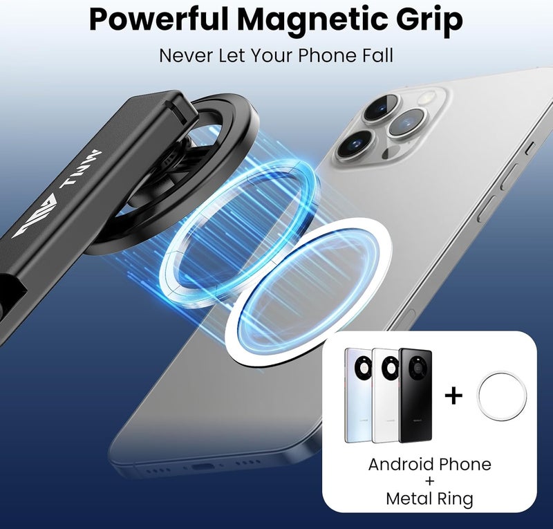 TNW T15 Magnetic Selfie Stick Tripod with Remote, 3-in-1 Mini Tripod for iphone Phone Grip, Portable Selfie Stick for Travel,Vlog,Photograpy - Image 4