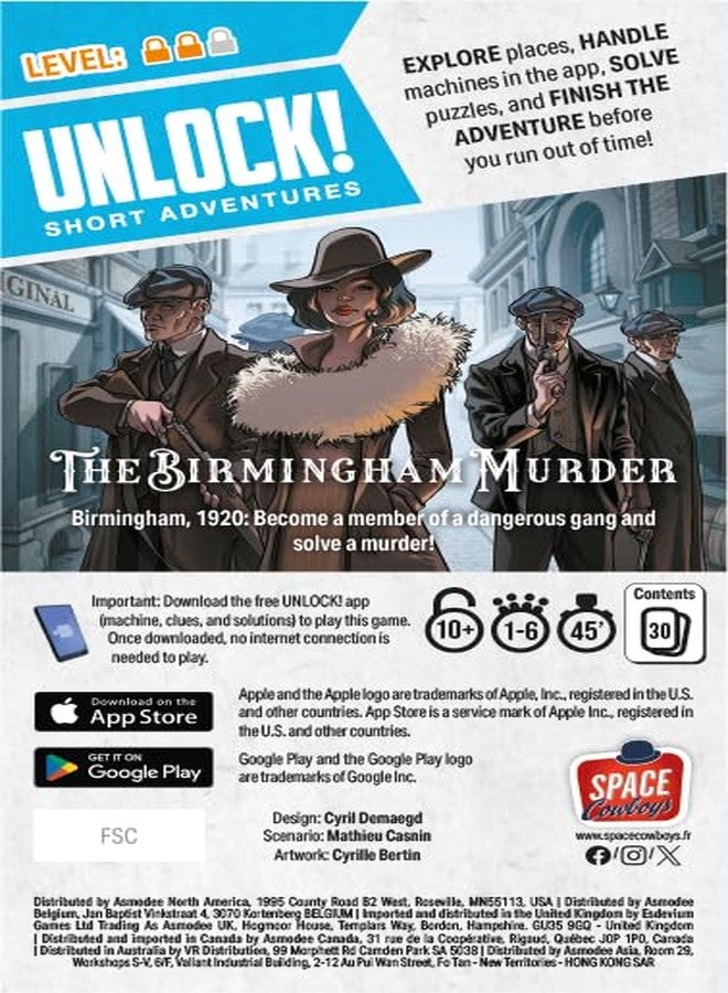 Asmodee Unlock! Short Adventures 9: The Birmingham Murder - Immersive Escape Room Card Game for Kids and Adults, Ages 10+, 1-6 Players, 45 Minute Playtime - Image 4