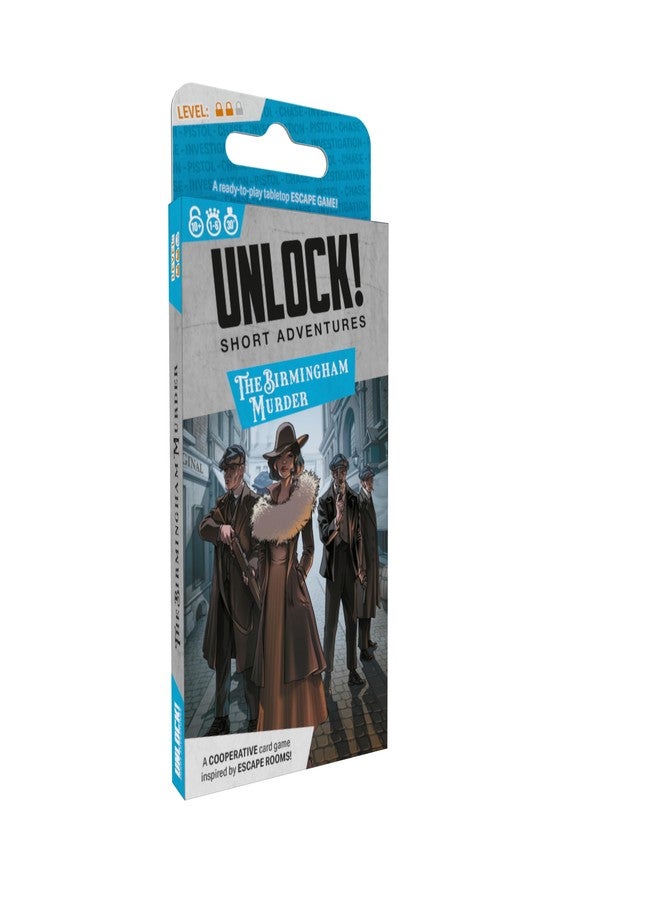 Asmodee Unlock! Short Adventures 9: The Birmingham Murder - Immersive Escape Room Card Game for Kids and Adults, Ages 10+, 1-6 Players, 45 Minute Playtime - Image 1
